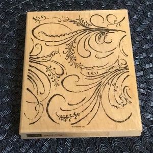 XLarge 6”x5” Stampin’ Up! French Filigree Background Stamp